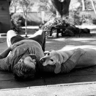 Man with his dog