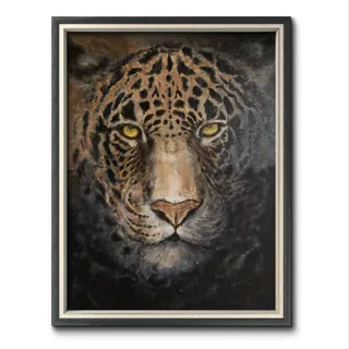 Jaguar Oil In Canvas