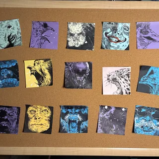 Sticky note collage