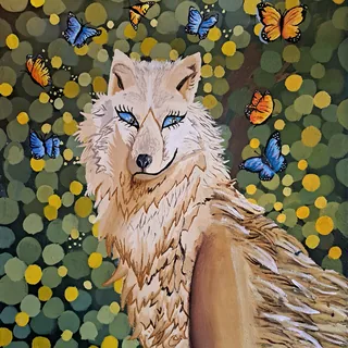 Wolf and Butterflies