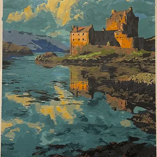 Eilean Donan Castle paint by numbers